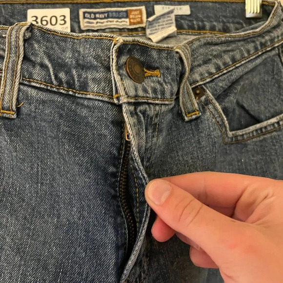 Vtg Y2K Old Navy Womens Blue Bootcut Jeans 6 Short Stretch Denim Medium Wash - Picture 4 of 8